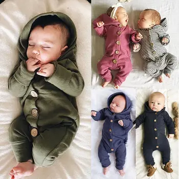 Pudcoco Babys Šaty NOVÉ, Baby, Deti, Chlapec a Dievča, Dieťa s Kapucňou Romper Jumpsuit Oblečenie Oblečenie Set