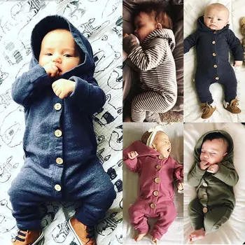 Pudcoco Babys Šaty NOVÉ, Baby, Deti, Chlapec a Dievča, Dieťa s Kapucňou Romper Jumpsuit Oblečenie Oblečenie Set