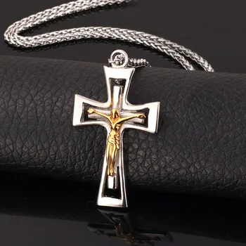 U7 Kríž, Kríž Ježiša Náhrdelník Pre Mužov/Ženy, Vianočné Darčeky Z Nehrdzavejúcej Ocele Kríž Prívesky Náboženských Kresťanských Šperky P531