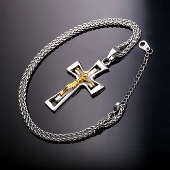 U7 Kríž, Kríž Ježiša Náhrdelník Pre Mužov/Ženy, Vianočné Darčeky Z Nehrdzavejúcej Ocele Kríž Prívesky Náboženských Kresťanských Šperky P531