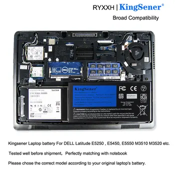 KingSener Nové RYXXH Notebook Batéria pre Dell Latitude 12 5000 11 3150 3160 E5250 E5450 E5550 M3150 Série 09P4D2 9P4D2 11.1 V 38WH