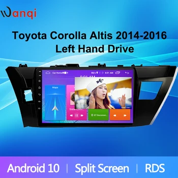 10.1 palcový Android10 autorádia pre Toyota Corolla Altis 2016 LHD Stereo Navigáciu Multimediálny Prehrávač Split Screen NODVD