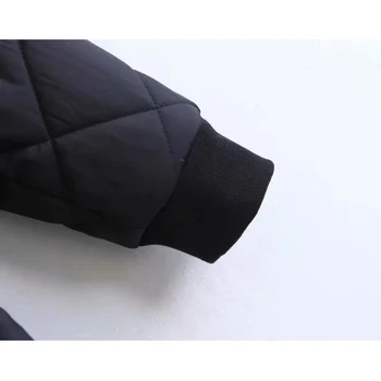 Dlhé zimné kabáty a bundy ženy 2019 Jar ženy kabát bežné čiernu bundu, ženy základné bundy vrecko na zips outwear