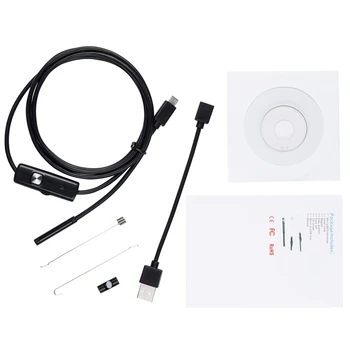 5,5 mm Objektív USB Endoskop flexibilné Had Nepremokavé HD Inšpekcie Potrubia Fotoaparát Borescope Endoskopu 6 LED Pre Android Telefón PC Autá