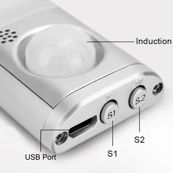 LED Kabinetu Svetlo Auto-sensing PIR Snímač Pohybu, Nočné Lampy Strane Tela Sweep Prepínač Snímač USB Jas Svetla Spálňa Accessor