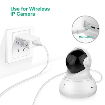10 FT Extra Dlhý USB, Micro USB Napájací Predlžovací Kábel pre Neos SmartCam Hniezdo Fotoaparát Vnútorné (2 Pack/Biela)