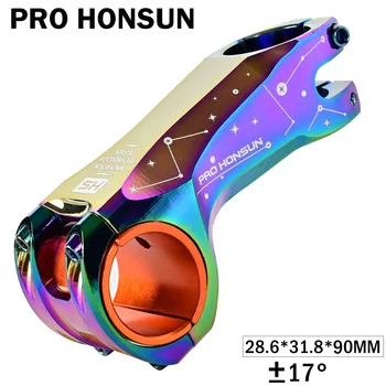 HONSUN 3D Kované Zliatinové Požičovňa Kmeňových MTB Horský Bicykel Kmeňových 31.8 mm, Uhol 17 Súčasti Bicyklov farebné,červená,čierna,modrá,fialová