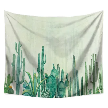 Kaktus Vytlačené Polyester Textílie Stene Visí Gobelín Deka prehoz cez posteľ Pláži tém Uteráky Piknik Mat Koľaji tropické gobelín