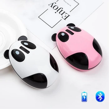 Nabíjateľná Wireless Mouse Myš Bluetooth 4.0 Roztomilý Kreslený Tichý Myšou 1200DPI Panda Design Počítač Optické Mause Pre Notebook