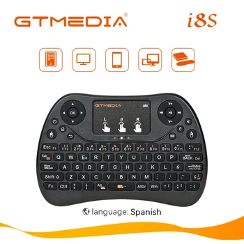 I8s Mini španielsky Bezdrôtová Klávesnica Myš 2,4 ghz, USB Klávesnica pre Notebook Smart TV S Touchpadom Č Podsvietený Pre Andorid TV Box PC