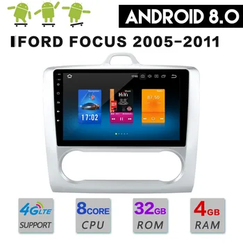 Najnovšie Android8.0 Octa 8 Core, 4GB RAM, 32 GB ROM Auto DVD Prehrávač, GPS Navi Pre Ford Focus 2005 Až 2011 Headunit Autoradio Stereo