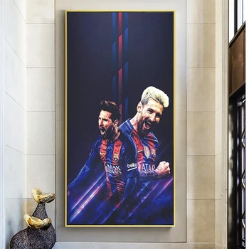 Futbalista Messi Nástenné Plátno olejomaľba Plagáty a Tlačí na Steny Umenie Obrázok pre Obývacia Izba Domov Dekoratívne