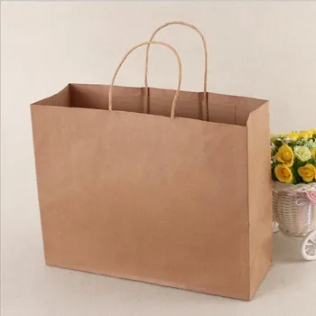 10PCS Veľká darčeková papierová taška s rukoväť/ horizontálne svadobné party / 42*31*13 cm Módne handričkou papierové tašky