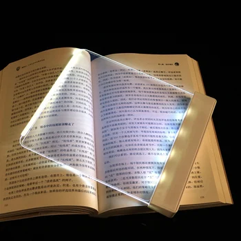 Stmievateľné LED Panel Knihy, Lampa na Čítanie Ochrana Očí Vzdelávania Knihu na Čítanie Akrylové Živice pre Nočné Čítanie Svetlo Zabrániť Krátkozrakosť