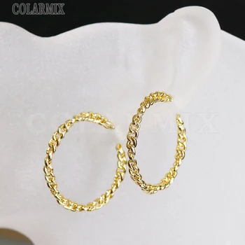 8 párov Drôt zápästie Hoop náušnice vysokej kvality zlata plné módne šperky hoop náušnice pre ženy 51085