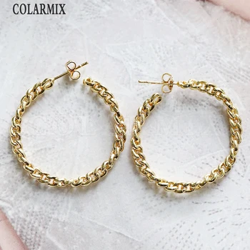 8 párov Drôt zápästie Hoop náušnice vysokej kvality zlata plné módne šperky hoop náušnice pre ženy 51085