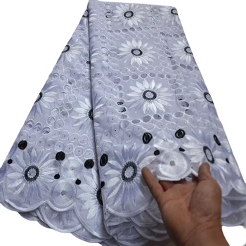 Víno Afriky Mäkké Bavlna Čipky Textílie 2021 Vysoko Kvalitné Švajčiarske Voile Čipky Punč Bavlny Pre Svadobné Šaty