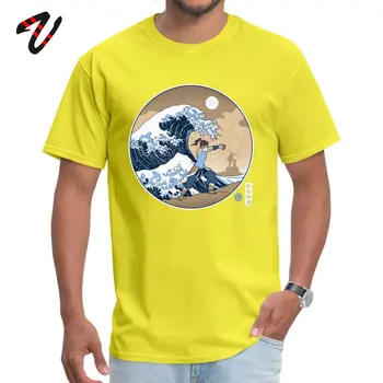 Muži Hip Lovecraft Normálne Topy Tričko O-Krku Jeseň Bavlnená Tkanina T-Shirt Zábavné Lenivosť Avatar Waterbender Veľká Vlna Tee Košele