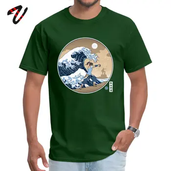 Muži Hip Lovecraft Normálne Topy Tričko O-Krku Jeseň Bavlnená Tkanina T-Shirt Zábavné Lenivosť Avatar Waterbender Veľká Vlna Tee Košele