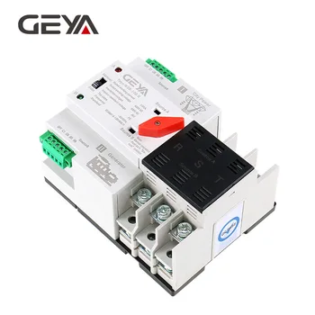GEYA Din lištu 220V 3P 100A Dual Power Automatický Prenos Prepínač 50/60Hz Automatický alebo Manuálny Výber