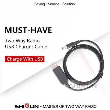 Univerzálny USB Nabíjací Kábel pre BAOFENG UV-9R Plus UV-XR UV-5R UV-82 UV-5RE Rádio USB Kábel Prepojiť S Desktop Nabíjačka, 5R