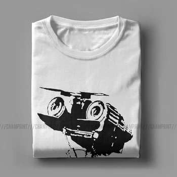 Bežné Vstupné T-Shirt Mužov Posádky Krku T Košele skrat Johnny 5 80s Retro Robot Filmy Krátke Sleeve Tee Tričko Grafické Topy