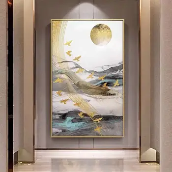 Nová Čínska Šťastie Abstraktné Umenie Svetlo Luxusnú Atmosféru, Jinshan Lietajúci Vták Chodby, Dekoratívne Plagát Pozadí Dekoratívne Steny