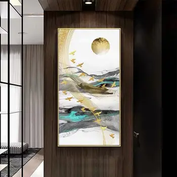 Nová Čínska Šťastie Abstraktné Umenie Svetlo Luxusnú Atmosféru, Jinshan Lietajúci Vták Chodby, Dekoratívne Plagát Pozadí Dekoratívne Steny