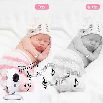 Marieli 3.2 Palcový Bezdrôtový Video Baby Monitor Funkciou Nočného Videnia Dieťa Fotoaparát Baby Telefón Video & Audio VB603 Prenosné 2,4 Ghz