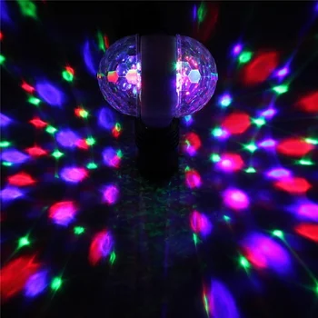 B22 E27 6W LED Fáze Svetlo obojstrannú LED Loptu Fáze RGB Rotujúce Svetlo Žiarovky Lampy KTV Klub Party DJ, Disco, Dekorácie Osvetlenie