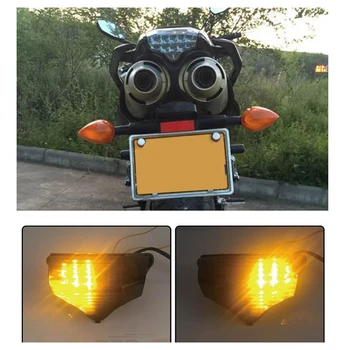 Motocykel LED Chvost Brzdy Otočte Signál Integrované Svetlo pre Yamaha FZ600 FZ6 04-08