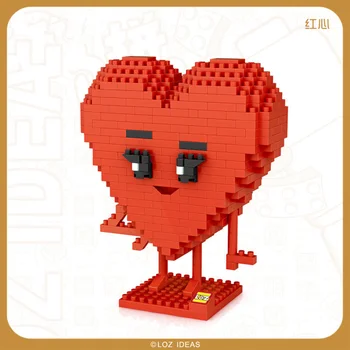 LOZ Mini Blok Valentína súčasný Dar Stavebné Bloky nastaviť Priatelia Hračky, Zábavné Lajno Pixelov Tehla Červené Srdcia, Model pre deti