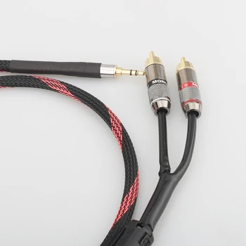 A53 Audiocrast 3,5 mm na 2RCA Audio Pomocné Adaptér Stereo 3,5 mm Splitter Kábel AUX RCA Y Kábel pre Smartphone, Tablet Reproduktory