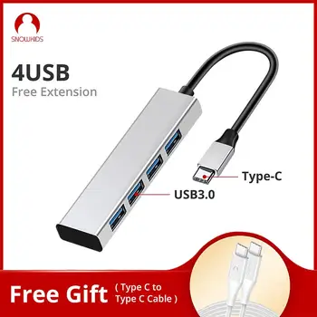 Snowkids USB Typu C Hub Typ-C až 4 USB 3.0, USB C 4 Porty Adaptér Porty Rozšírenie Huawei MateBook 13