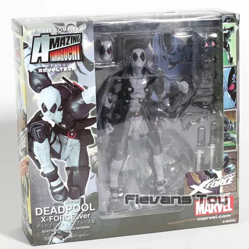 Úžasné Jamaguči Revoltech Č 001EX Deadpool X-Force Sivý PVC Akcie Obrázok Zberateľskú Model Hračka