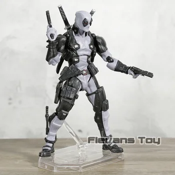 Úžasné Jamaguči Revoltech Č 001EX Deadpool X-Force Sivý PVC Akcie Obrázok Zberateľskú Model Hračka
