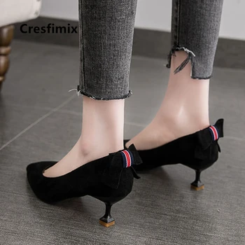 Cresfimix ženy roztomilé čierne vysoká kvalita vysoká päty topánky pre office dámske pohodlné červené stiletto pre strany zapatos mujer a5841