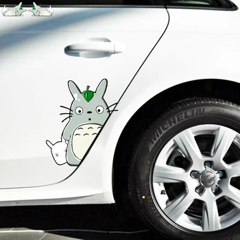 Volkrays 2 X Auto Príslušenstvo Karikatúra Roztomilý Totoro Dvere Auta Nálepku Kotúča, pre Motocykel Honda, Toyota, Šatník Zameranie Hyundai Kia