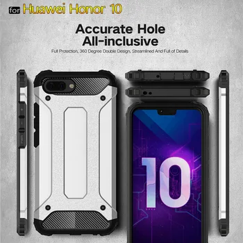 Shockproof Prípade Huawei Honor Zobraziť 10 Lite 10i View10 V10 Prípadoch PC + Silikónové Hybridný Pevný Pancier Zadný Kryt Česť X10 Prípade, 5G