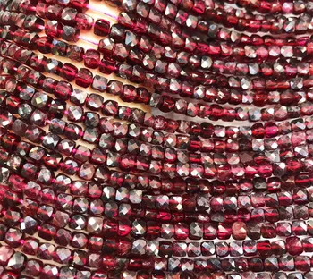 Garnet red námestie tvárou 4-5mm pre KUTILOV, šperky, takže voľné korálky FPPJ veľkoobchod korálky prírody drahokam