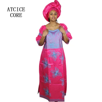 Africké šaty pre ženy bazin riche výšivky dizajn dlhé šaty A103