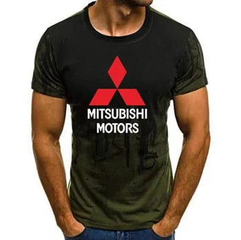2019 Nové letné Mitsubishi T-shirt muži a ženy pracujú krátky rukáv T shirt Kamufláž Krátke Rukáv tričko