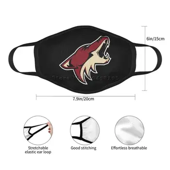 Coyotes , Arizona Vlastný Dizajn Masky Pre Dospelých, Deti Proti Prachu Arizona Tím Usa Usa, Kanada Sport Ice Hockey Logo