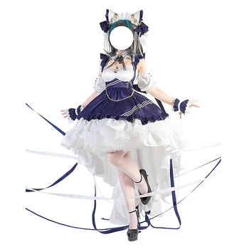 Anime Azur Lane Cheshire Lolita Slúžka Šaty, Sexy Jednotné Úlohu Hrať Šaty Cosplay Kostým Halloween Žien Doprava Zadarmo 2020 Nové.