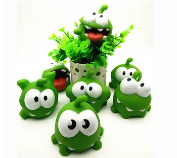 Lano Žaba Vinyl Gumy Android Hry Doll Rezu Lano OM NOM Cukroví Gulping Monster Hračka Obrázok Baby Vŕzgať Hluku Hračka