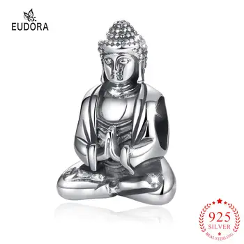 EUDORA 925 Sterling Silver Budhistické perličky Strieborné Prívesky Originálny Náramok Pre Striebro 925 pôvodný Pre KUTILOV, Šperky, Takže Z120