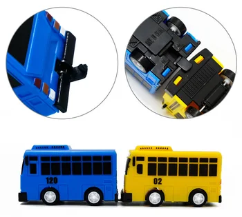 4pcs/set Cartoon Mini VYČÍTAŤ Autobus Modle Dieťa Vzdelávacie Hračky Malý Autobus kórejský Anime Model Autobusy pre Deti Vianočné Darčeky