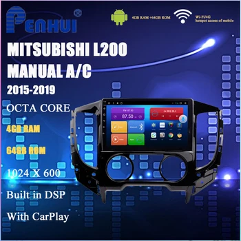 Auto DVD pre Mitsubishi L200 Trion Starex (-2019) Manuálne/C Auto Rádio Multimediálny Prehrávač Videa Navigácie GPS Android 10.0