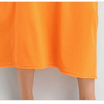 Plus Veľkosť Falošné Dve Kus Patchwork Šaty kórejský List Tlač Maxi T Shirt Šaty Žien Veľké Voľné Bavlnené Šaty 4XL 5XL 6XL 2019
