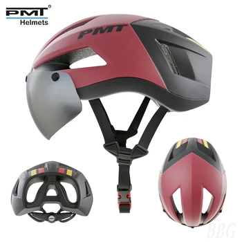PMT Cyklistické Ultralight Prilba Priedušná Cestnej Bike Intergrally-Tvarovaný S Vymeniteľné Clonu Okuliare Bezpečne Spp Muži Ženy Nové